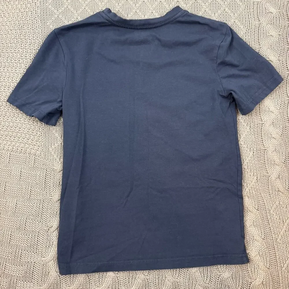 C & C California Kids Collection Blue Short Sleeve Tee with Dinosaur Graphic 7/8